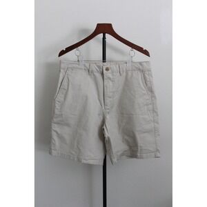 GAP Men's 32 Stone Beige 8" Inch Inseam Stretch Cotton Twill Chino Shorts